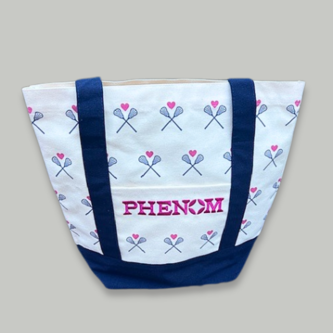 The PHENOM LAX Canvas Boat Tote