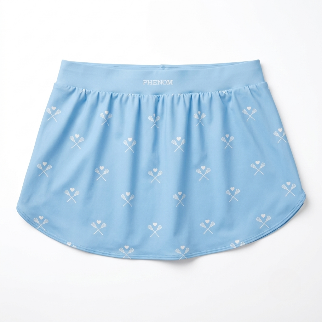 Youth Girls' Lacrosse Skort with Built-In Shorts | SKY BLUE