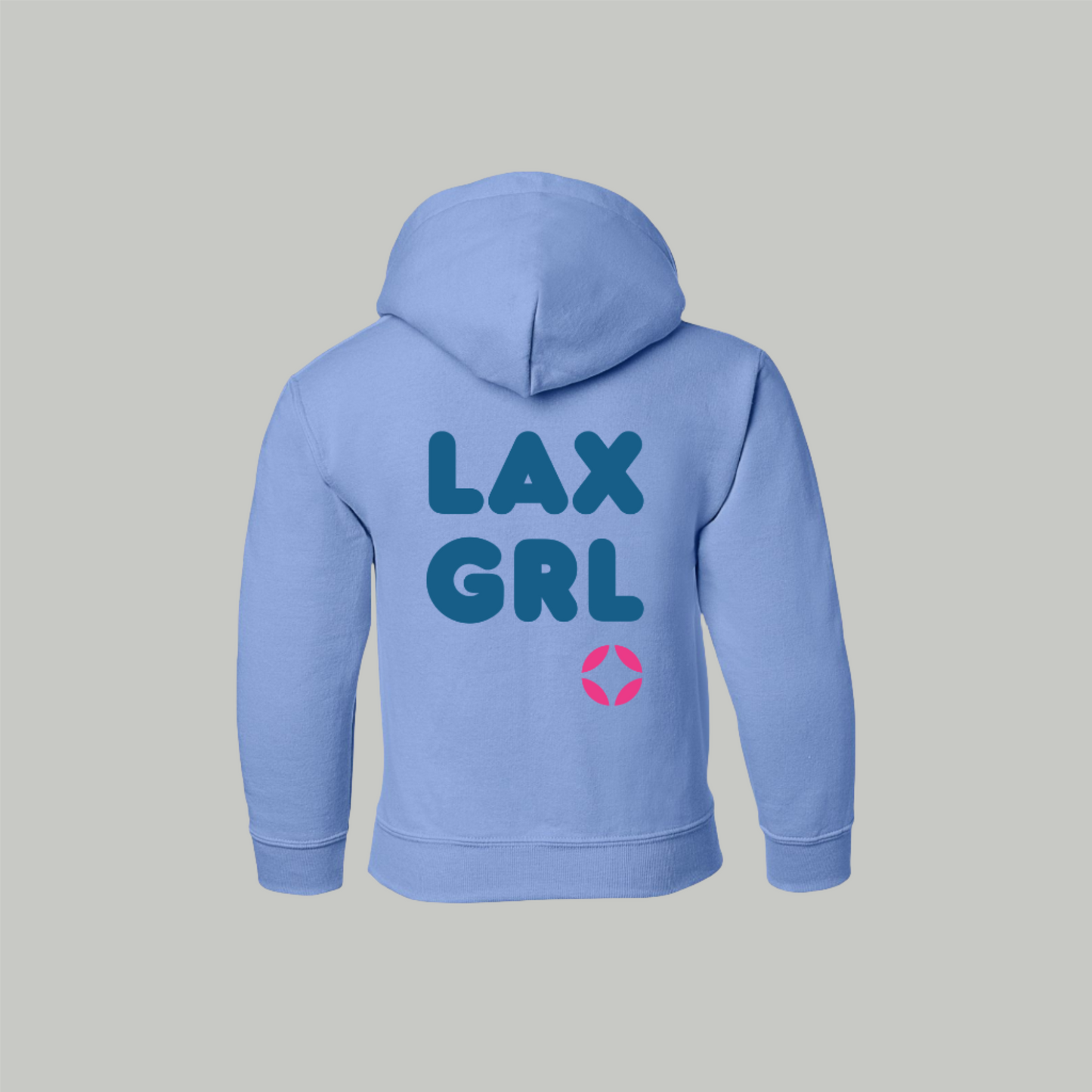 Youth LAX GRL Puff Print Heavy Blend Hooded Sweatshirt