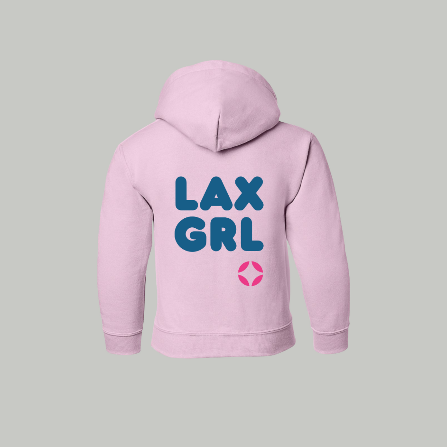 Youth LAX GRL Puff Print Heavy Blend Hooded Sweatshirt