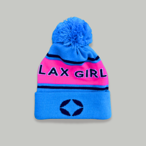 LAX GIRL POM POM KNIT BEANIE