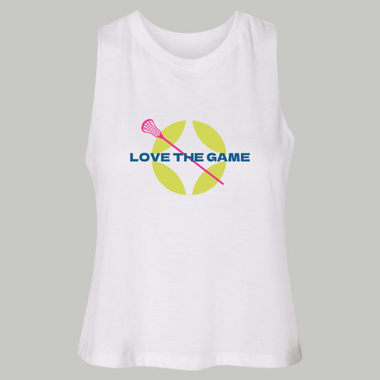 Women's Love the Game Racerback Crop Tank