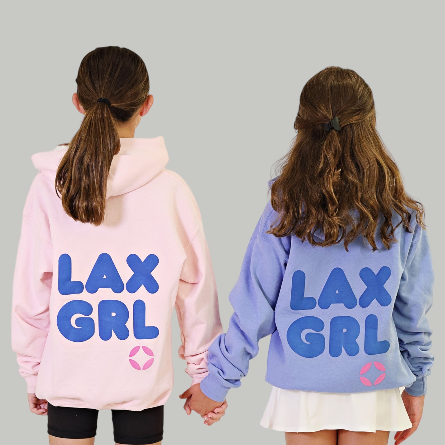 Youth LAX GRL Puff Print Heavy Blend Hooded Sweatshirt