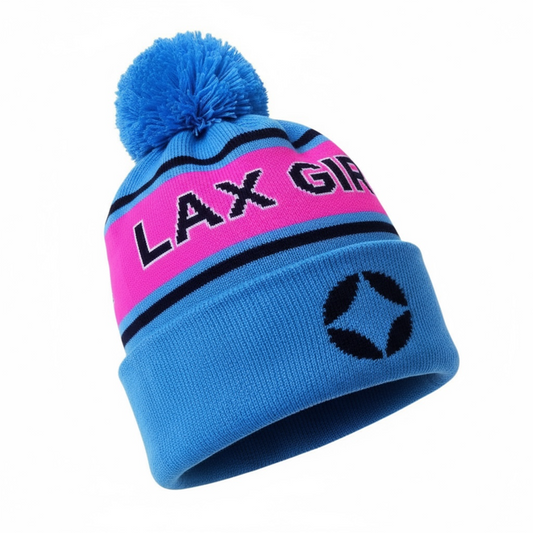 LAX GIRL Knit Pom Pom Beanie