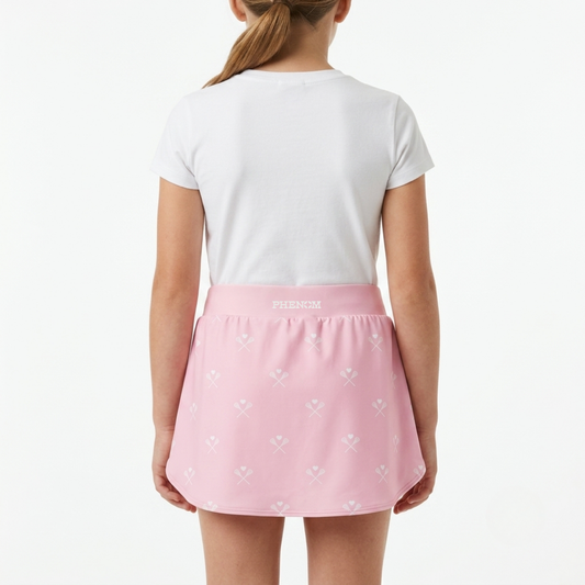 Youth Girls' Lacrosse Skort with Built-In Shorts | SOFT PINK