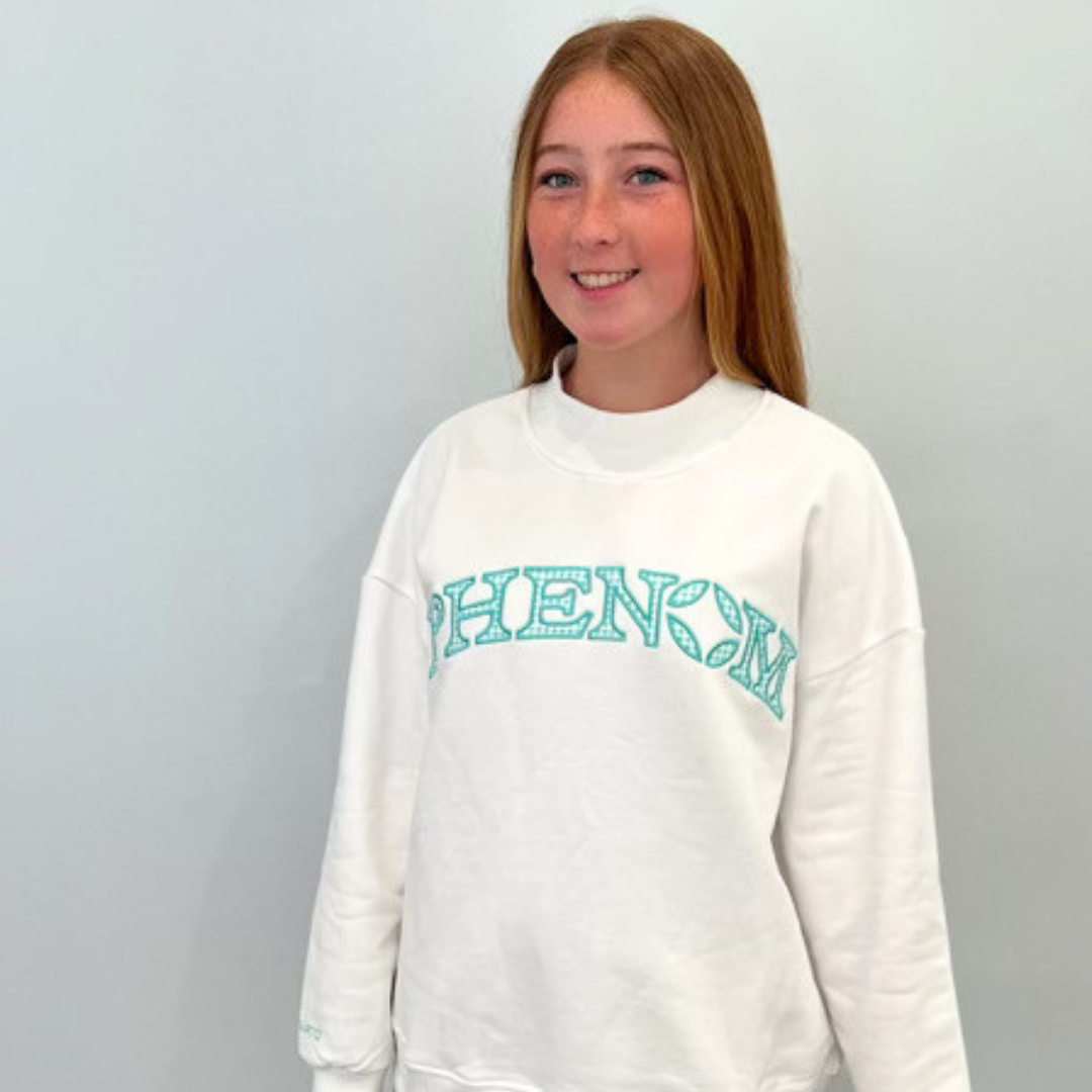 PHENOM GINGHAM MOCKNECK ~WHITE