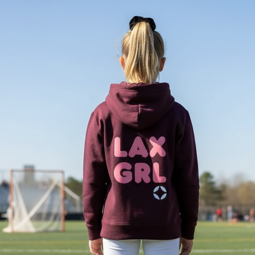 NEW COLOR! Youth LAX GRL Puff-Print Hoodie