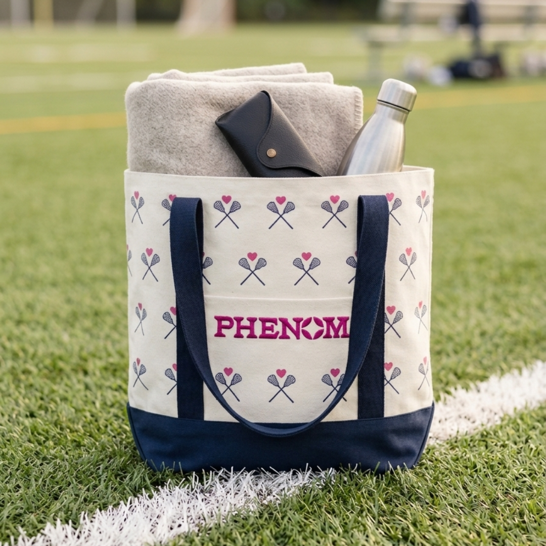 The PHENOM LAX Canvas Boat Tote