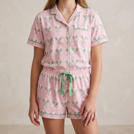 Women's Lacrosse Sleepwear Set -Palm Pink