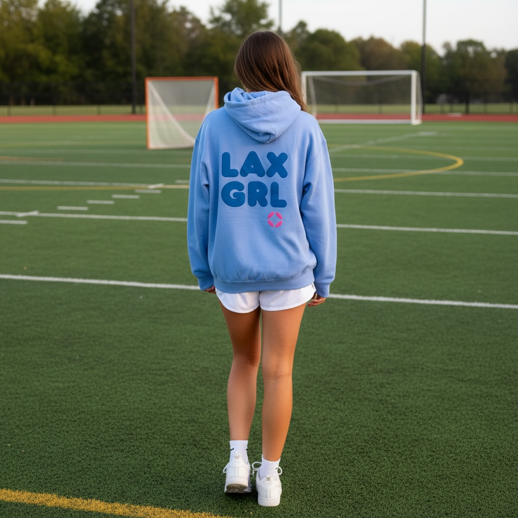 Women's LAX GRL Puff-Print Hoodie