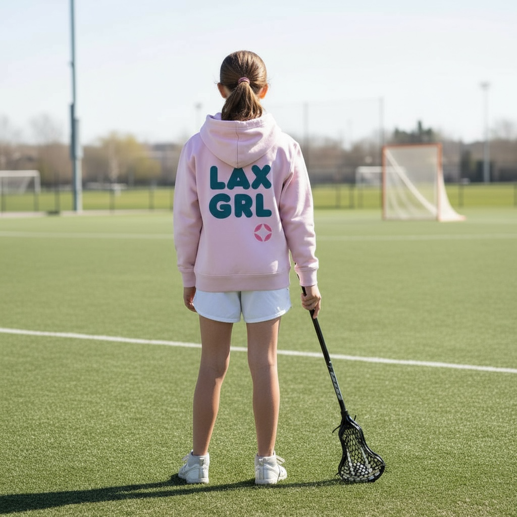 Youth LAX GRL Puff-Print Hoodie